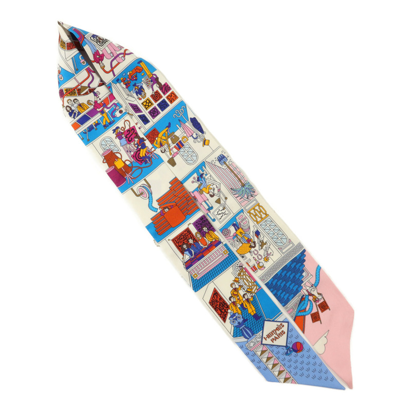 HERMES 絲質Twilly絲巾-3