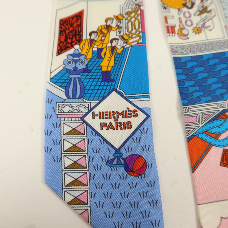 HERMES 絲質Twilly絲巾-4