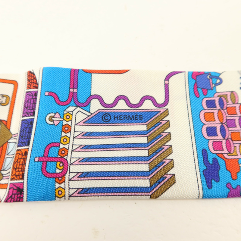 HERMES 絲質Twilly絲巾-5
