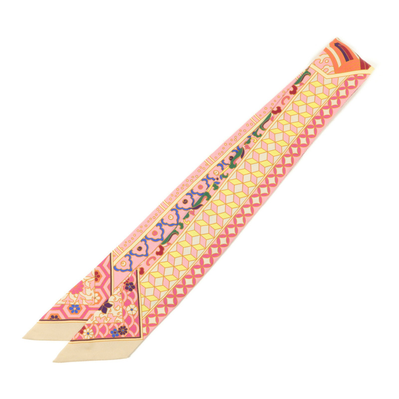 HERMES 絲質Twilly絲巾-1