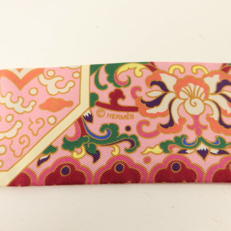 HERMES 絲質Twilly絲巾-5