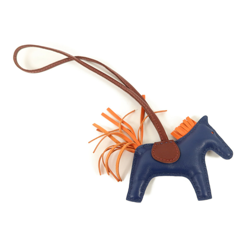 HERMES Milo皮革Rodeo PM掛飾Rouge H-1