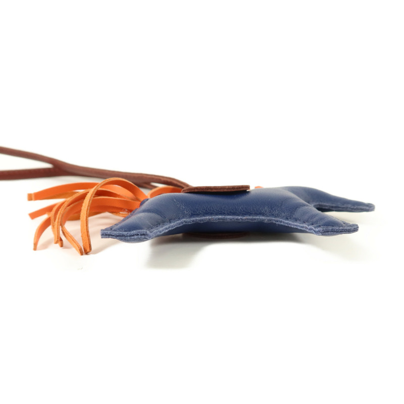 HERMES Milo皮革Rodeo PM掛飾Rouge H-2