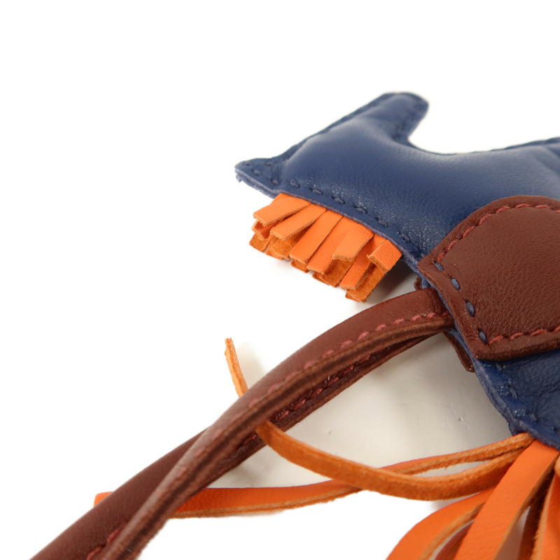HERMES Milo皮革Rodeo PM掛飾Rouge H-3