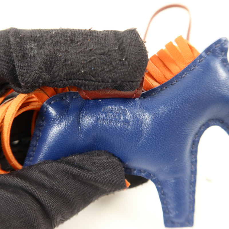 HERMES Milo皮革Rodeo PM掛飾Rouge H-4