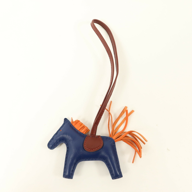 HERMES Milo皮革Rodeo PM掛飾Rouge H-5