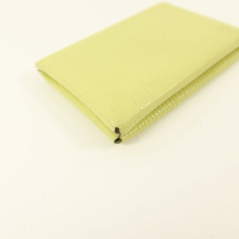 HERMES Chevre皮革Calvi Duo Card Holder卡片套Jaune Bourgeon-12