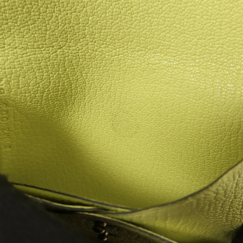 HERMES Chevre皮革Calvi Duo Card Holder卡片套Jaune Bourgeon-15