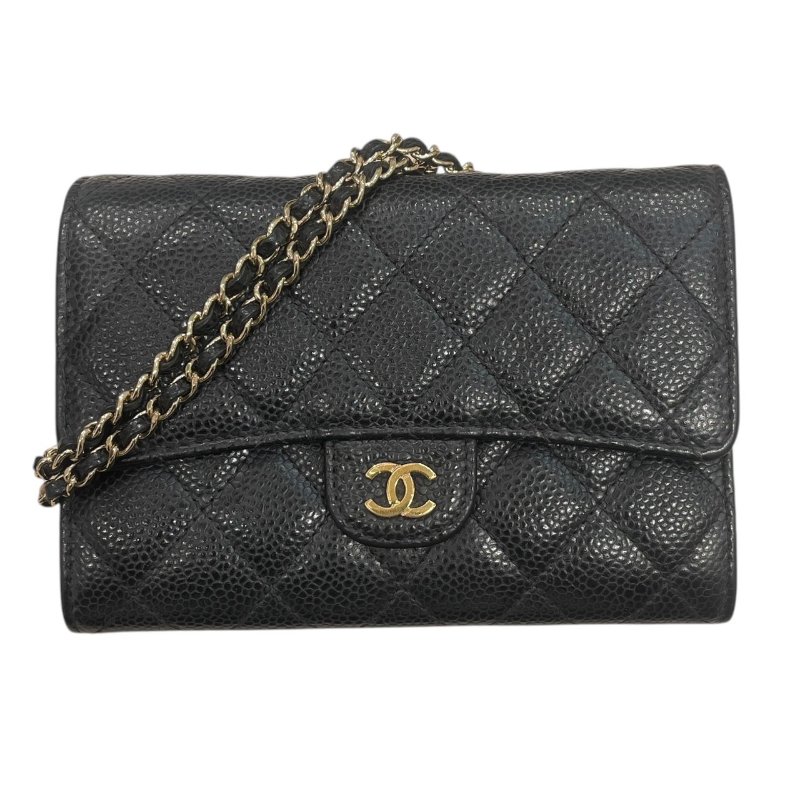 CHANEL 香奈兒 A84512 迷你WOC 荔枝皮 黑色 金釦-0