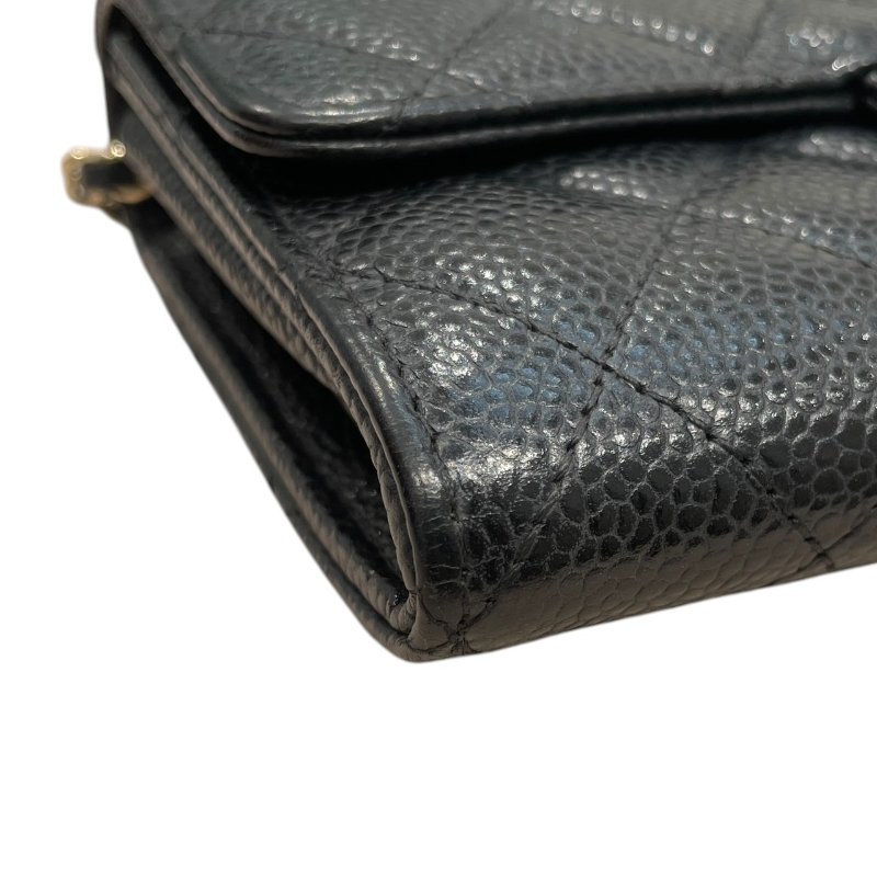 CHANEL 香奈兒 A84512 迷你WOC 荔枝皮 黑色 金釦-6