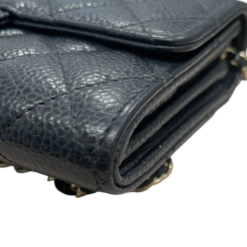 CHANEL 香奈兒 A84512 迷你WOC 荔枝皮 黑色 金釦-7