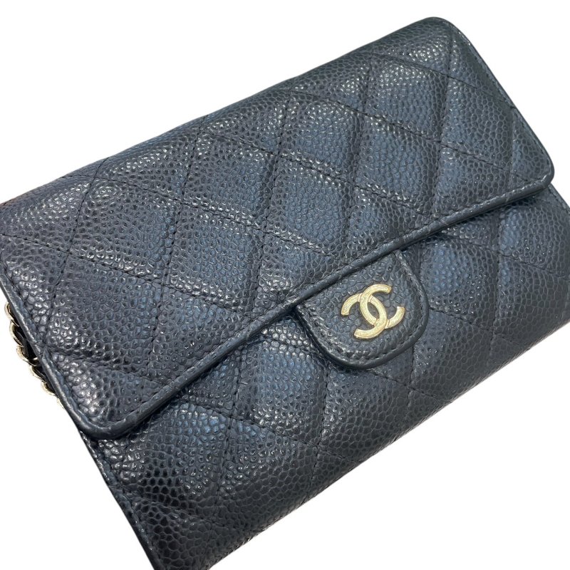 CHANEL 香奈兒 A84512 迷你WOC 荔枝皮 黑色 金釦-9