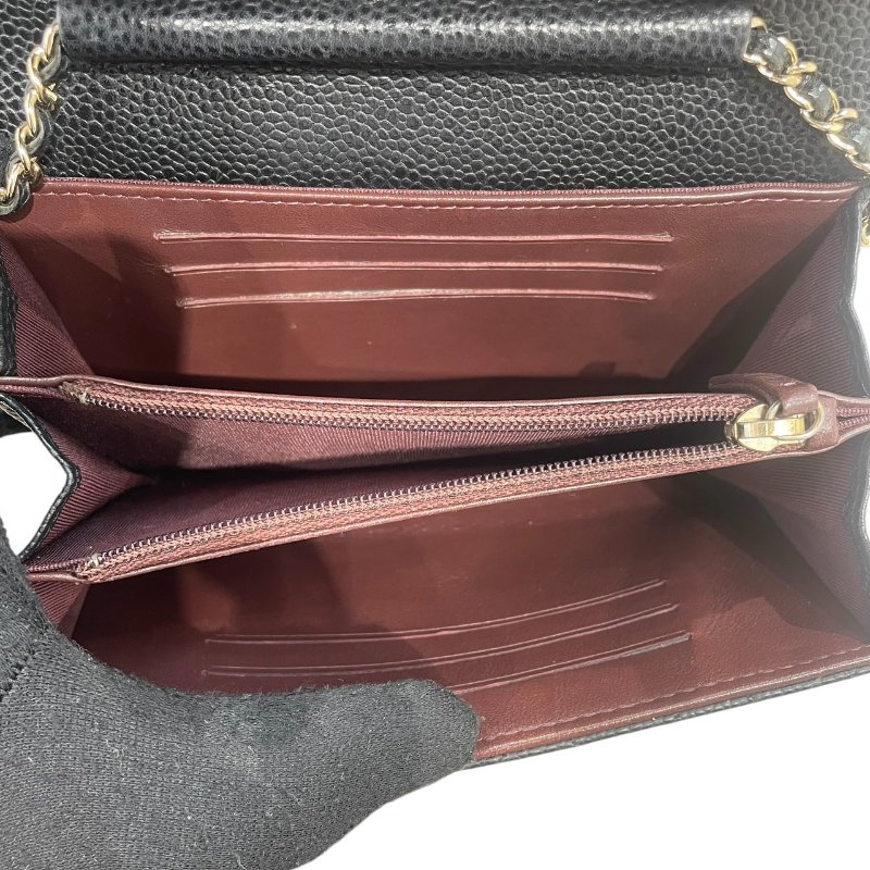 CHANEL 香奈兒 A84512 迷你WOC 荔枝皮 黑色 金釦-11