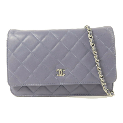 CHANEL 羊皮皮革Wallet On Chain鏈帶肩背袋