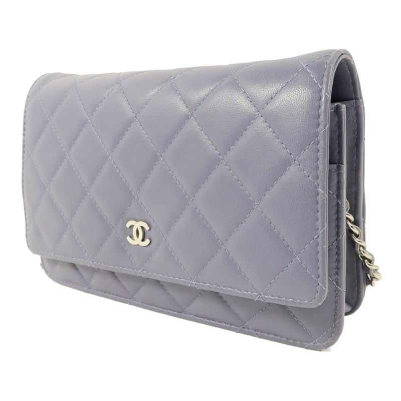 CHANEL 羊皮皮革Wallet On Chain鏈帶肩背袋-2