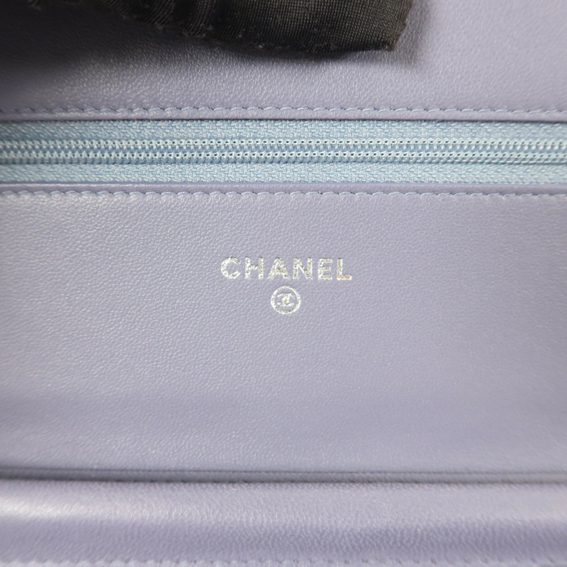 CHANEL 羊皮皮革Wallet On Chain鏈帶肩背袋-5