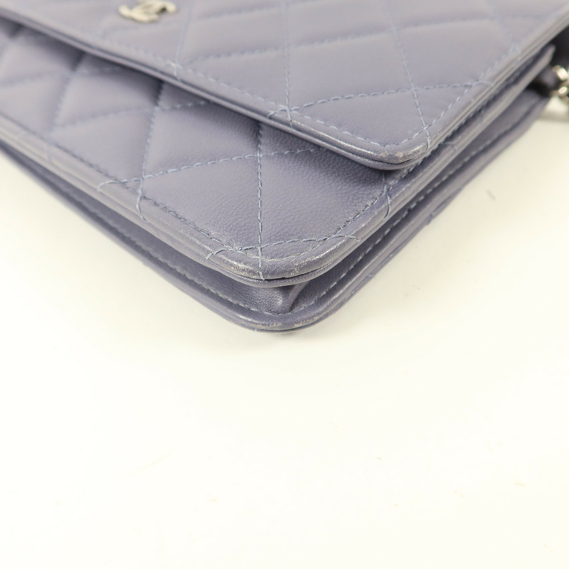 CHANEL 羊皮皮革Wallet On Chain鏈帶肩背袋-12