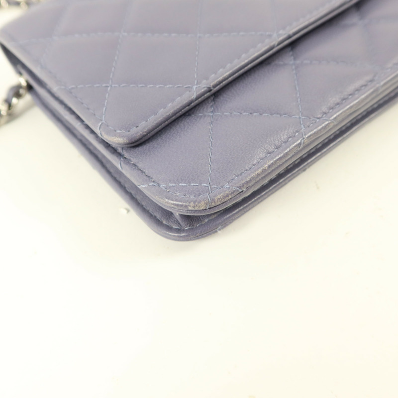 CHANEL 羊皮皮革Wallet On Chain鏈帶肩背袋-13