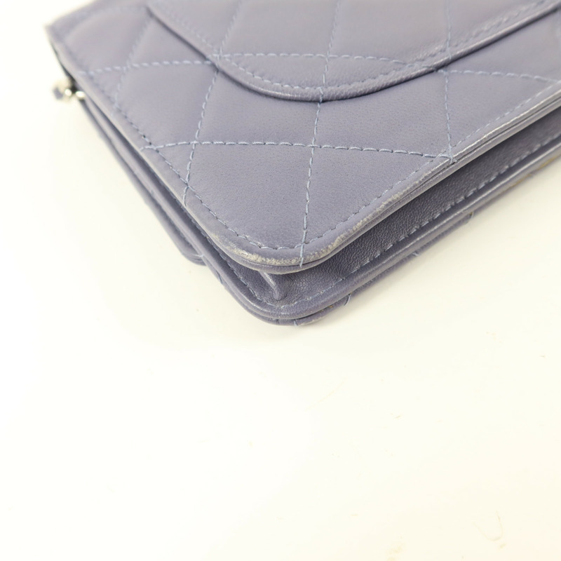 CHANEL 羊皮皮革Wallet On Chain鏈帶肩背袋-15