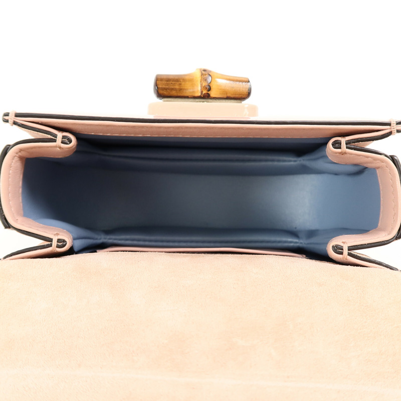 GUCCI 漆皮皮革Bamboo 1947 Mini Top Handle Bag鏈帶手挽肩背兩用袋-4