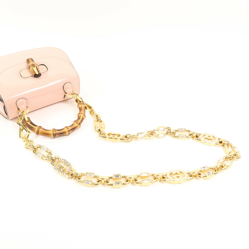 GUCCI 漆皮皮革Bamboo 1947 Mini Top Handle Bag鏈帶手挽肩背兩用袋-8