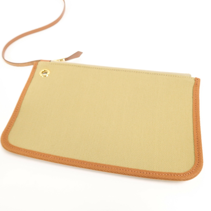 HERMES 帆布Herbag PM肩背袋Poussiere/Fauve-7