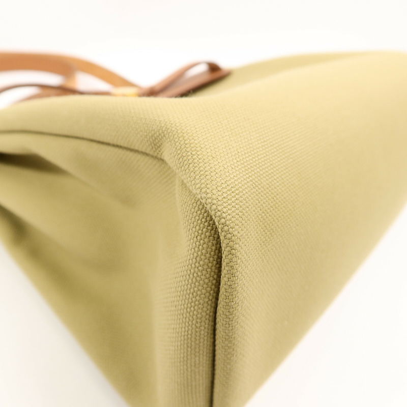 HERMES 帆布Herbag PM肩背袋Poussiere/Fauve-12