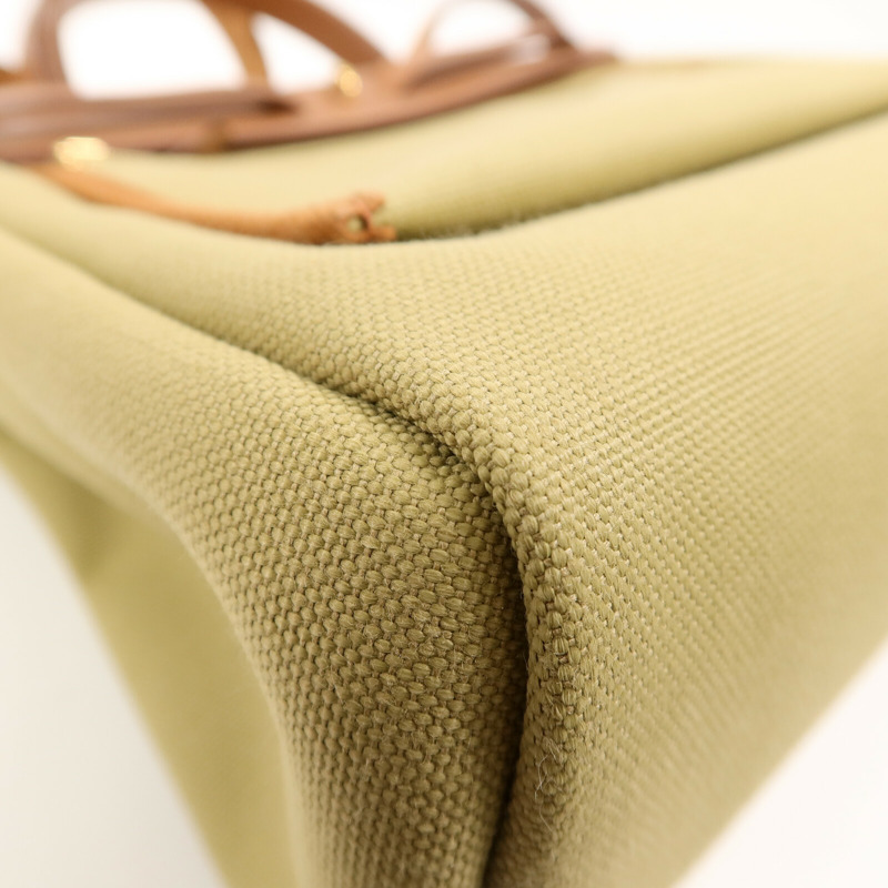 HERMES 帆布Herbag PM肩背袋Poussiere/Fauve-14