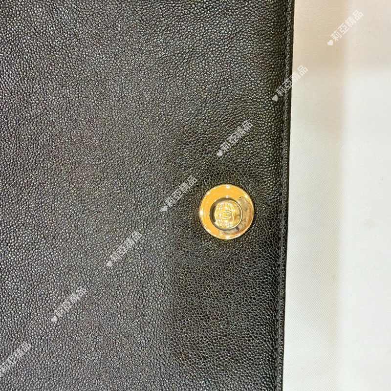 莉亞精品♡Chanel Boy25 山型紋黑淡金-8