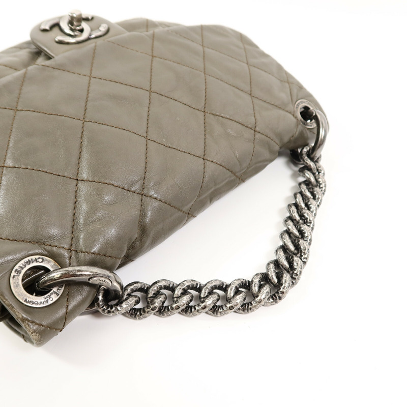 CHANEL 羊皮皮革Shoulder Bag手挽肩背兩用袋-9