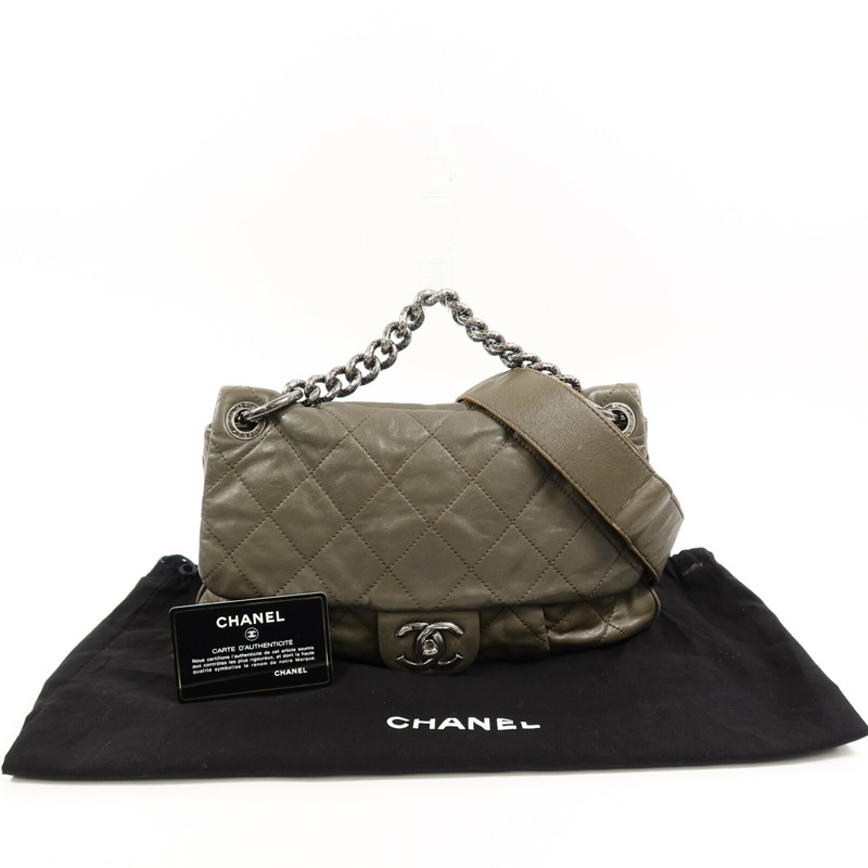 CHANEL 羊皮皮革Shoulder Bag手挽肩背兩用袋-11