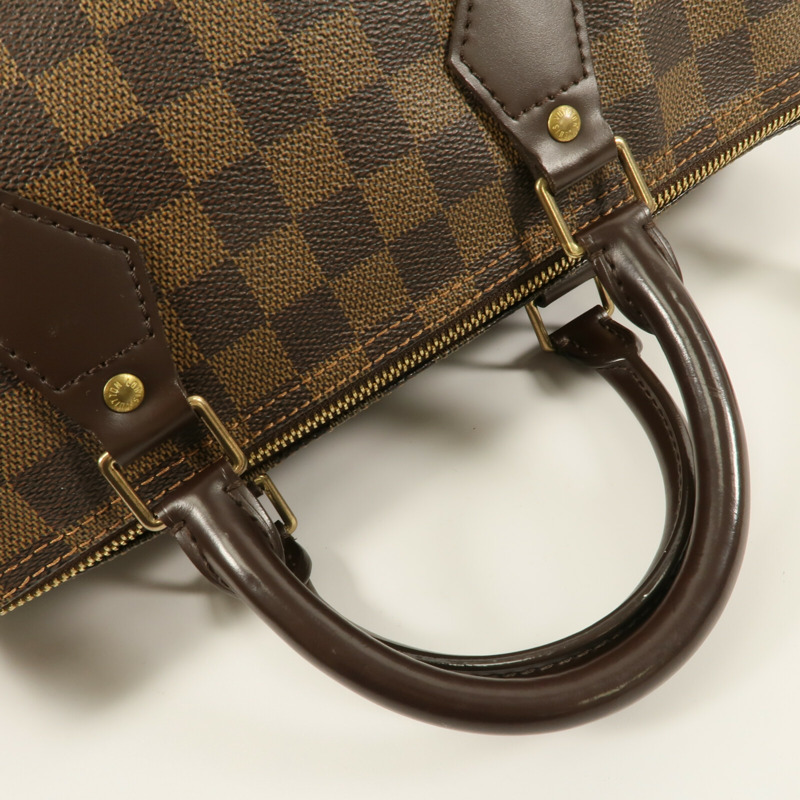 LOUIS VUITTON Damier Speedy 35手挽袋棕色-5