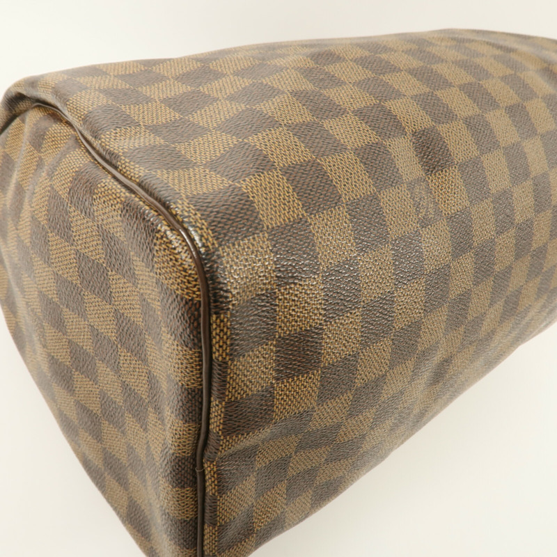 LOUIS VUITTON Damier Speedy 35手挽袋棕色-11