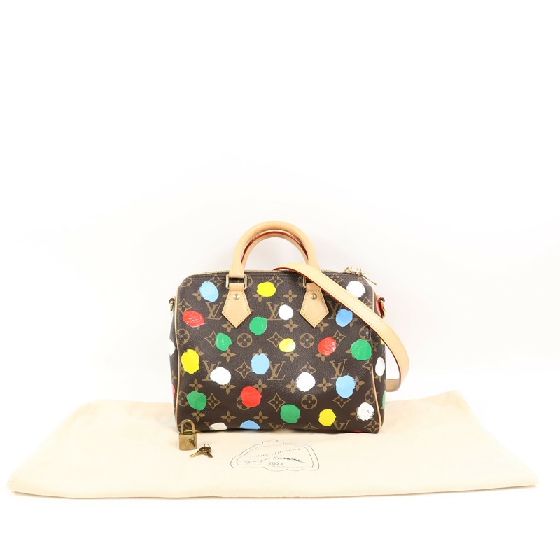 LOUIS VUITTON Monogram LV x YK Speedy Bandouliere 25手挽肩背兩用袋-9