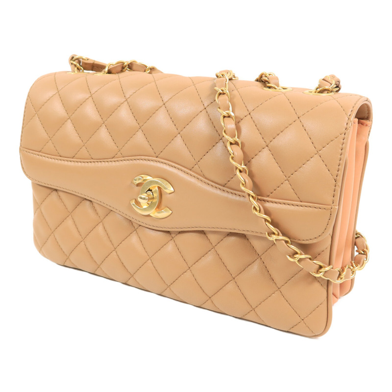 CHANEL 羊皮皮革Chain Shoulder鏈帶肩背袋-1