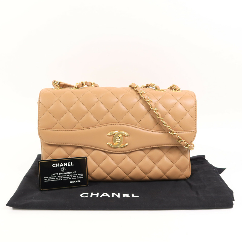 CHANEL 羊皮皮革Chain Shoulder鏈帶肩背袋-10