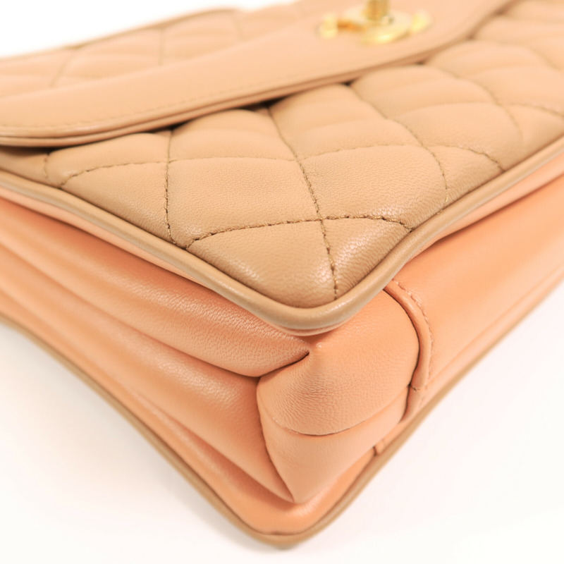 CHANEL 羊皮皮革Chain Shoulder鏈帶肩背袋-11