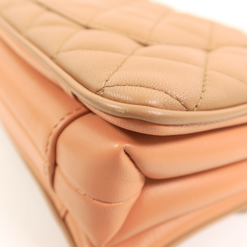 CHANEL 羊皮皮革Chain Shoulder鏈帶肩背袋-14