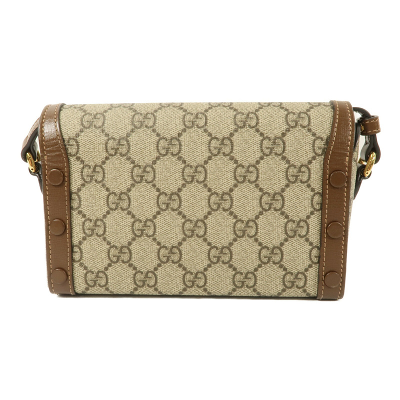 GUCCI 塗層帆布Horsebit 1955 Mini肩背袋-1