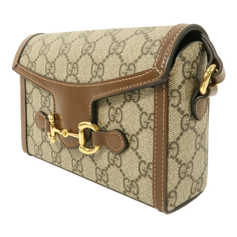 GUCCI 塗層帆布Horsebit 1955 Mini肩背袋-2