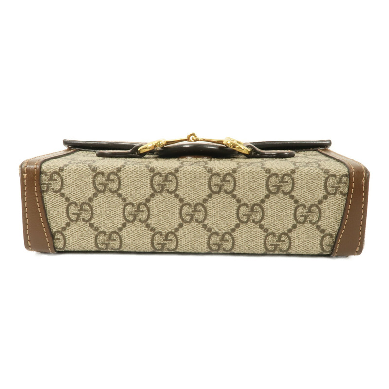 GUCCI 塗層帆布Horsebit 1955 Mini肩背袋-3