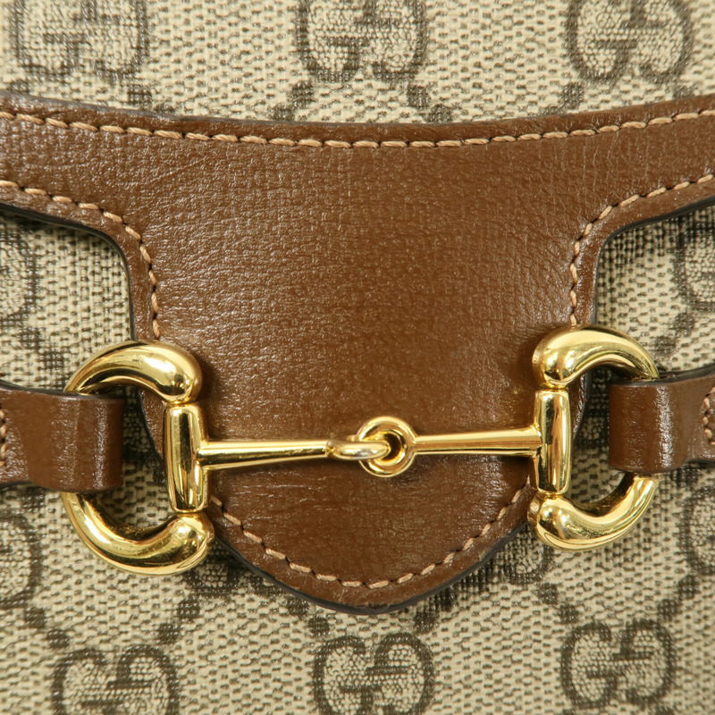 GUCCI 塗層帆布Horsebit 1955 Mini肩背袋-7