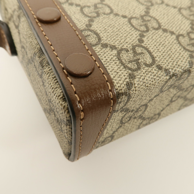 GUCCI 塗層帆布Horsebit 1955 Mini肩背袋-12