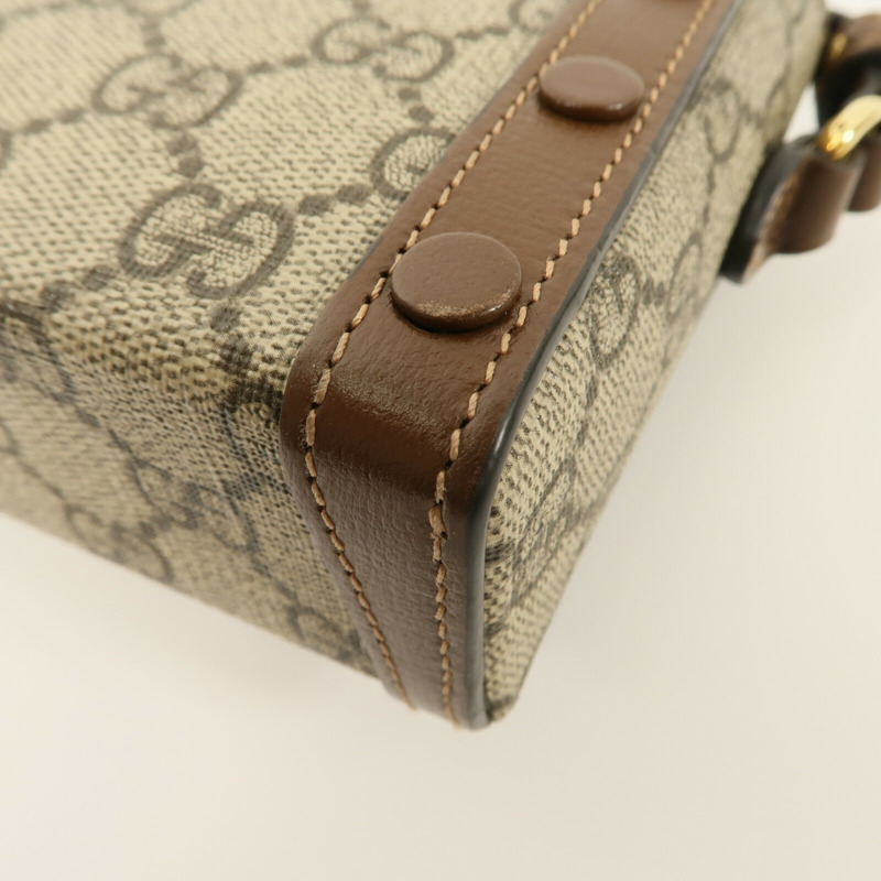 GUCCI 塗層帆布Horsebit 1955 Mini肩背袋-13