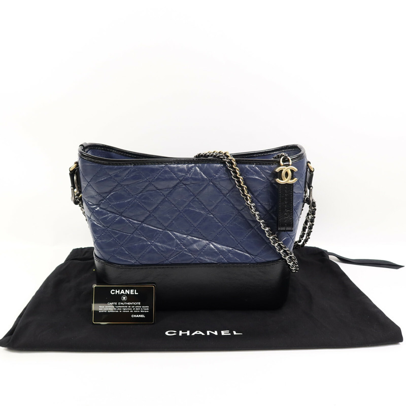 CHANEL 羊皮皮革Gabrielle Large鏈帶肩背袋-10