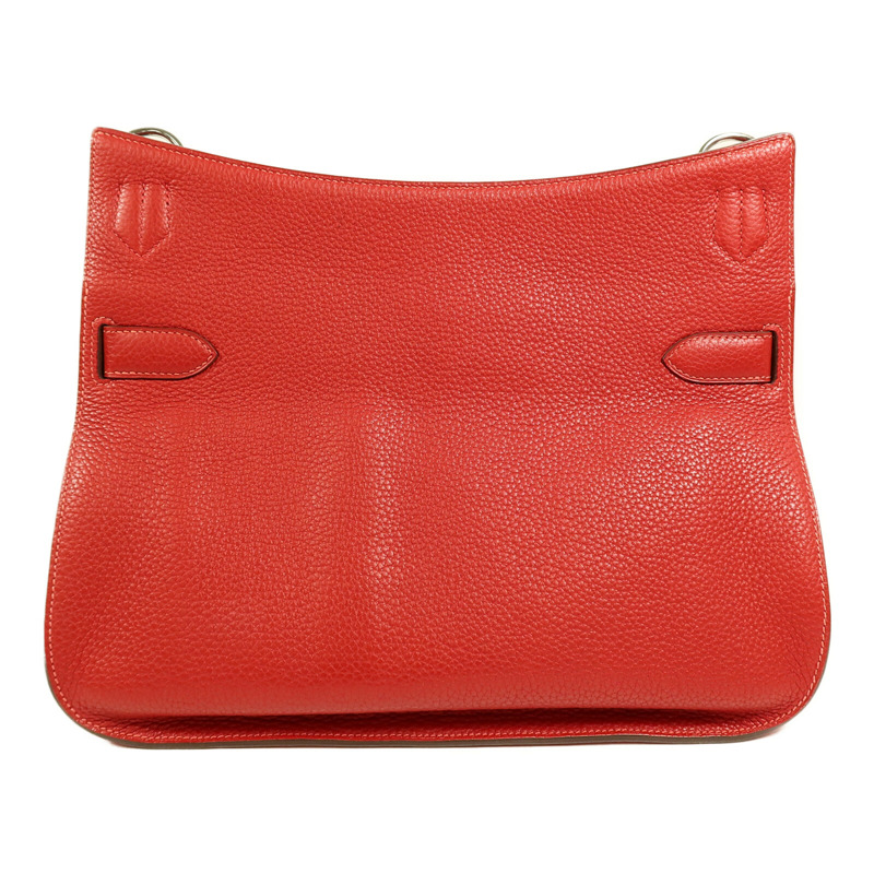 HERMES Togo皮革Jypsiere 34肩背袋Rouge Casaque-2