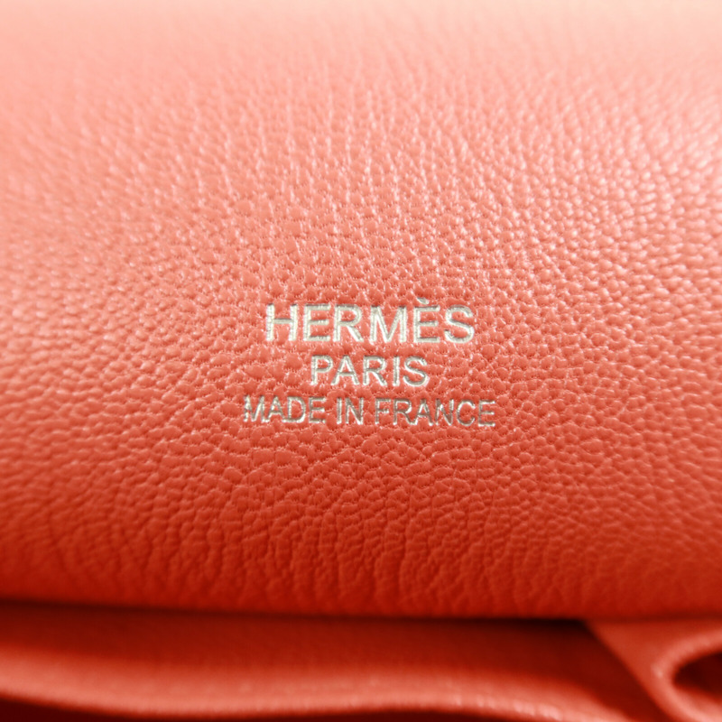 HERMES Togo皮革Jypsiere 34肩背袋Rouge Casaque-5