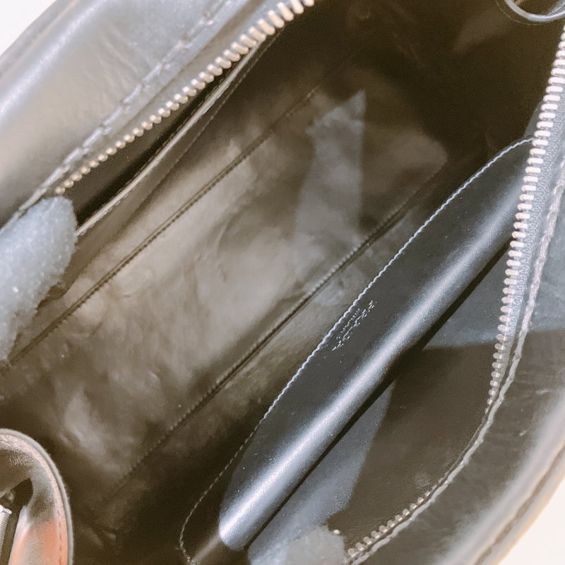 TK2018	Prada 普提拉硬皮肩帶包包 Shoulder Bag Black X Brown Calfskin-24