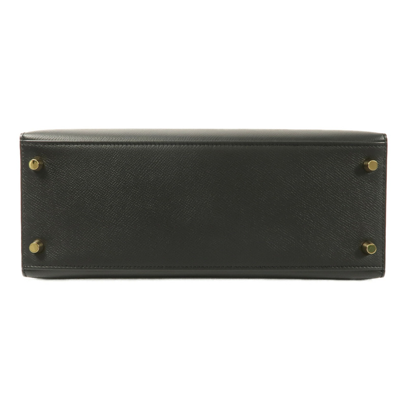 HERMES Epsom皮革Kelly 28手挽肩背兩用袋Noir-3