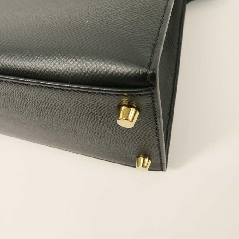 HERMES Epsom皮革Kelly 28手挽肩背兩用袋Noir-14